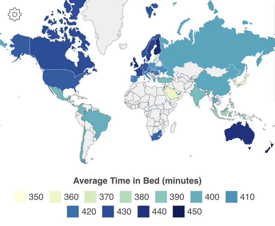 Global Sleep Duration Map